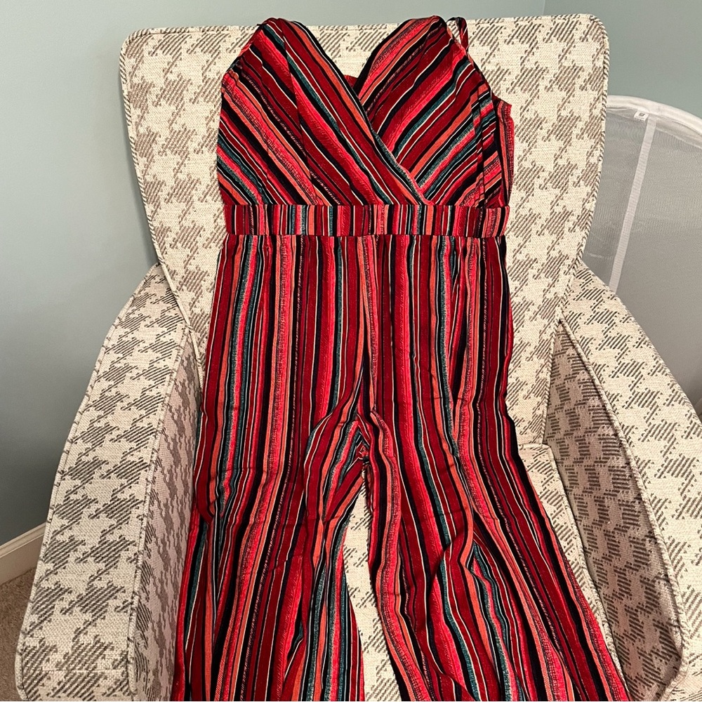 Red striped Cider jumpsuit